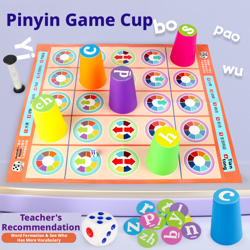 Party Games At Home - Permainan Papan Mencocokkan Pinyin Cina untuk