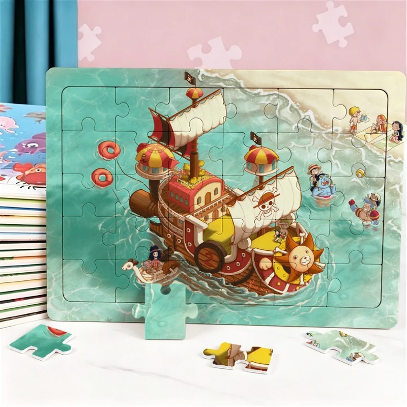 Party Games At Home - 30 Buah Puzzle One Piece Gambar