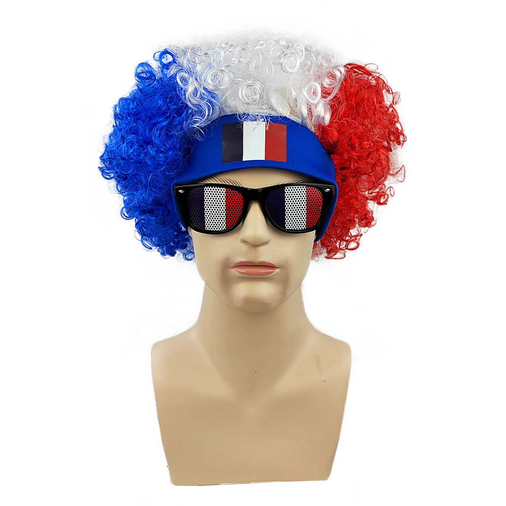 Party Games Usa - Set Wig Afro Bendera AS +