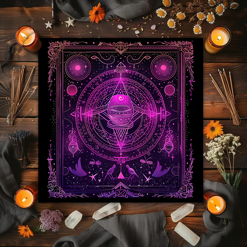Party Games Mystery - 1 Buah Taplak Meja Kartu Tarot,