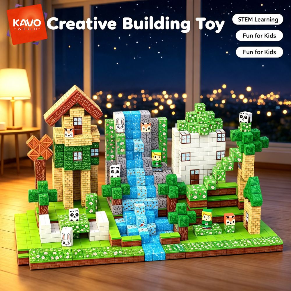 Party Games Easy Kids - KAVOWORLD 150pcs Blok Bangunan Rumah Hutan