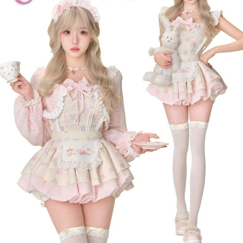Set 3 Potong Gaya Lolita Manis - Party Games Mini ulasan dan harga