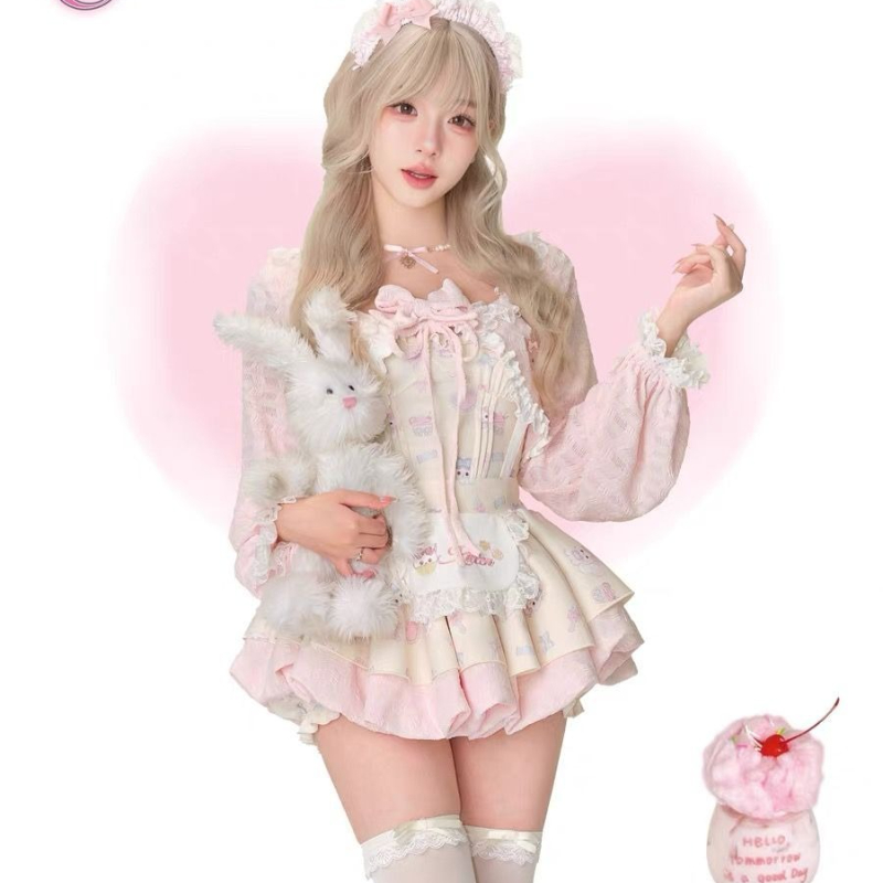 Set 3 Potong Gaya Lolita Manis - Party Games Mini ulasan dan harga