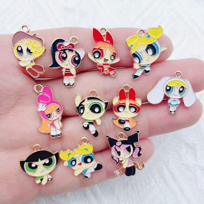 10 Buah Liontin Gadis Kartun B - Party Games Girls ulasan dan harga