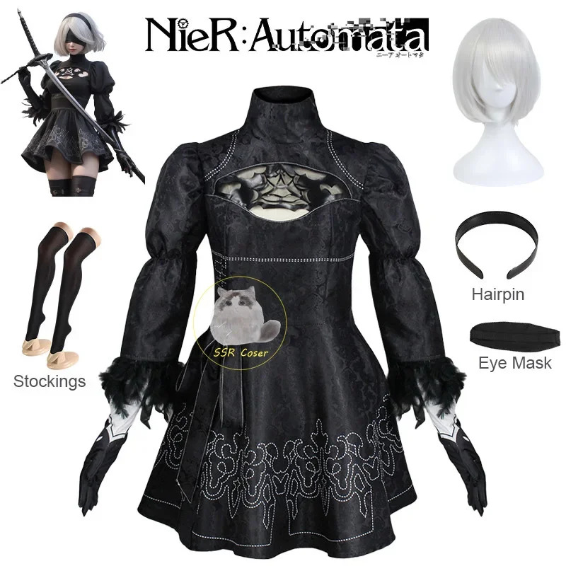 Kostum Cosplay Nier Automata Y - Party Games Youtube ulasan dan harga