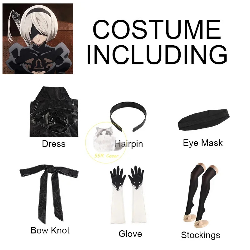 Kostum Cosplay Nier Automata Y - Party Games Youtube ulasan dan harga