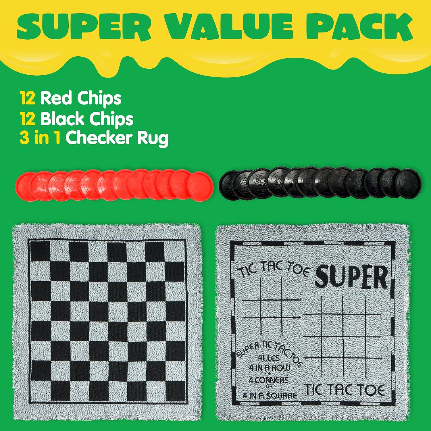 Catur Raksasa Vintage 3-in-1,  - Tic Tac Toe Giant ulasan dan harga