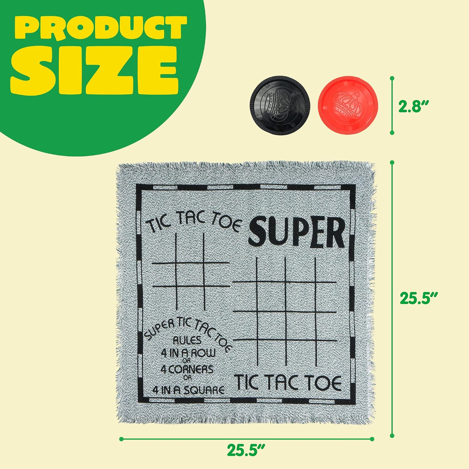 Catur Raksasa Vintage 3-in-1,  - Tic Tac Toe Giant ulasan dan harga