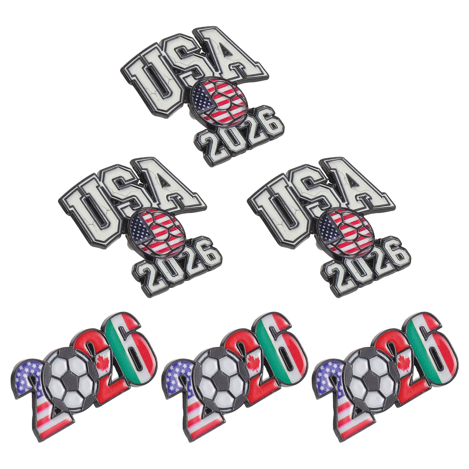 6Pcs Pin Kerah Sepak Bola Loga - Party Games Usa ulasan dan harga