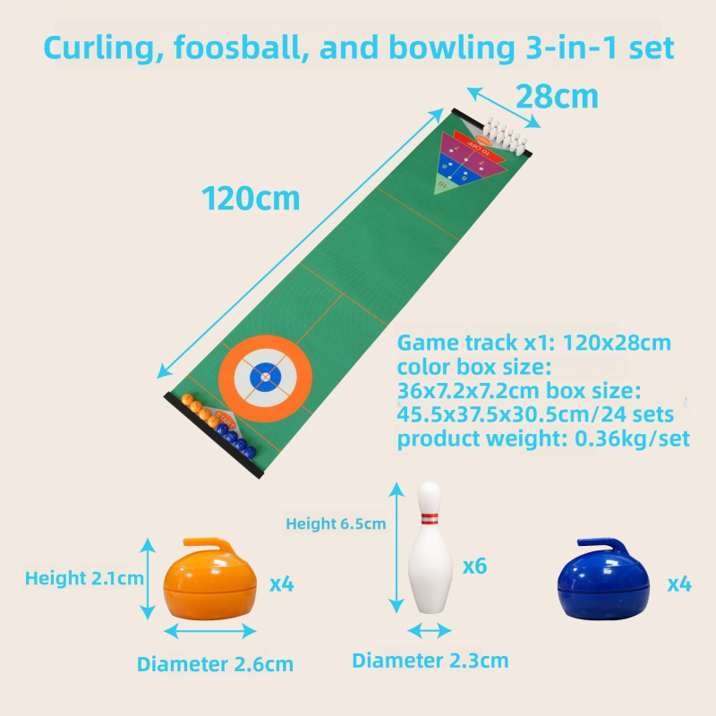 Set Permainan Meja Curling, Pe - Party Games Mini ulasan dan harga